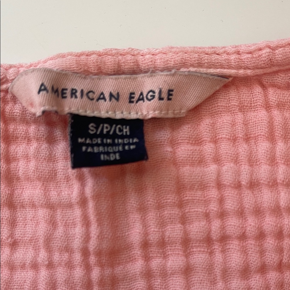 Chic Ruffled Peach Blouse - Picture 3 of 3